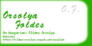 orsolya foldes business card